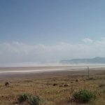وقوع طوفان نمک در دریاچه ارومیه