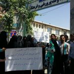 تجمع مربیان پرورشی قرآنی در مقابل اداره کل آموزش و پرورش آذربایجان غربی