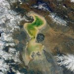 تصویر ماهواره ای از از وضعیت دریاچه ارومیه